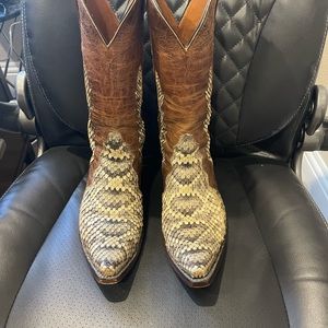 Men’s Black Jack Rattlesnake Skin Cowboy Boots